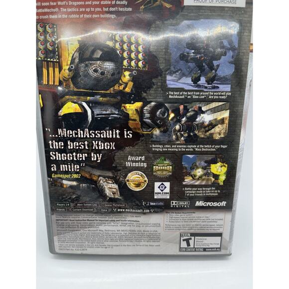 MechAssault (Original Xbox) Platinum Hits CIB COMPLETE & TESTED - Picture 5 of 7